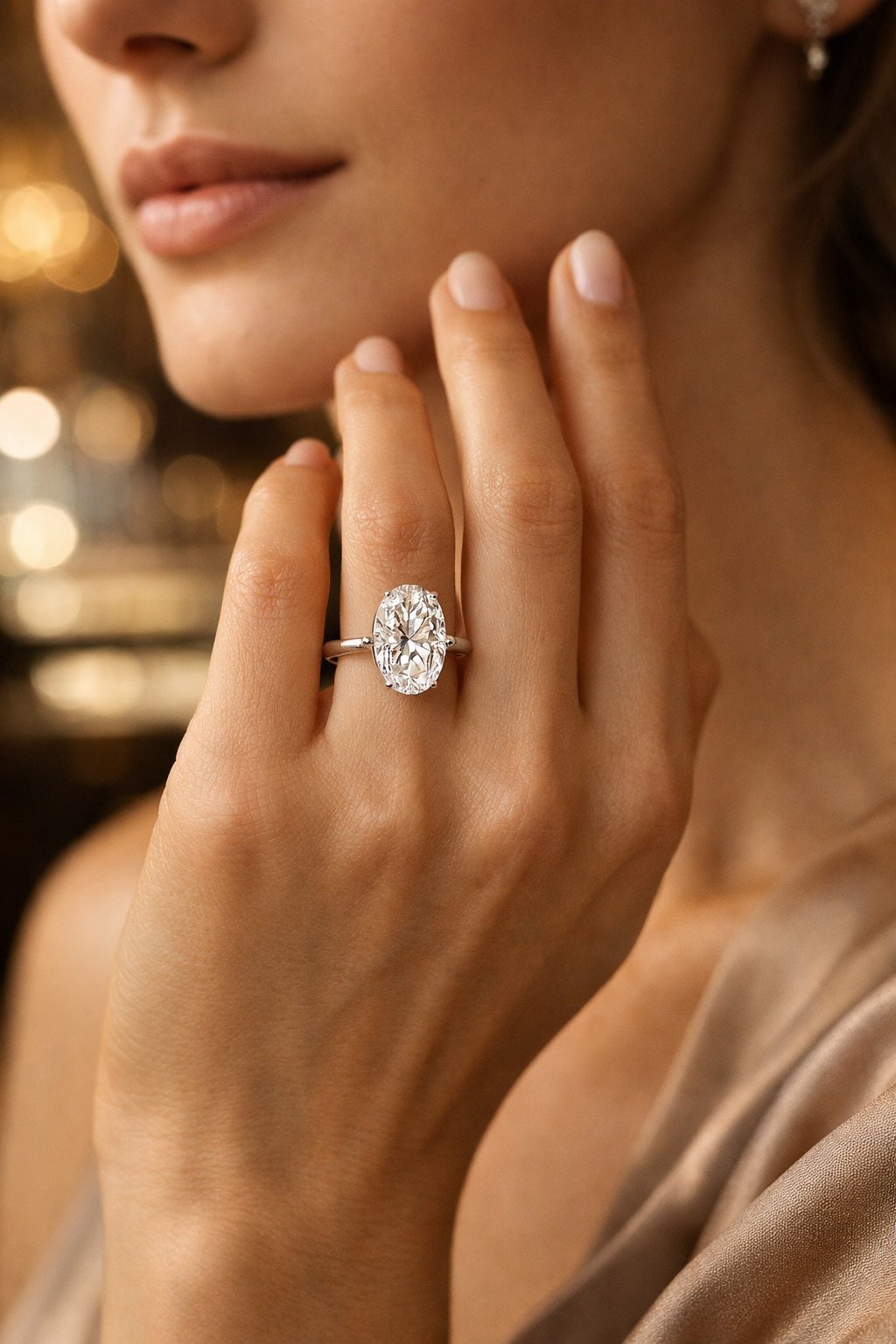 Luxury diamond ring editorial photography