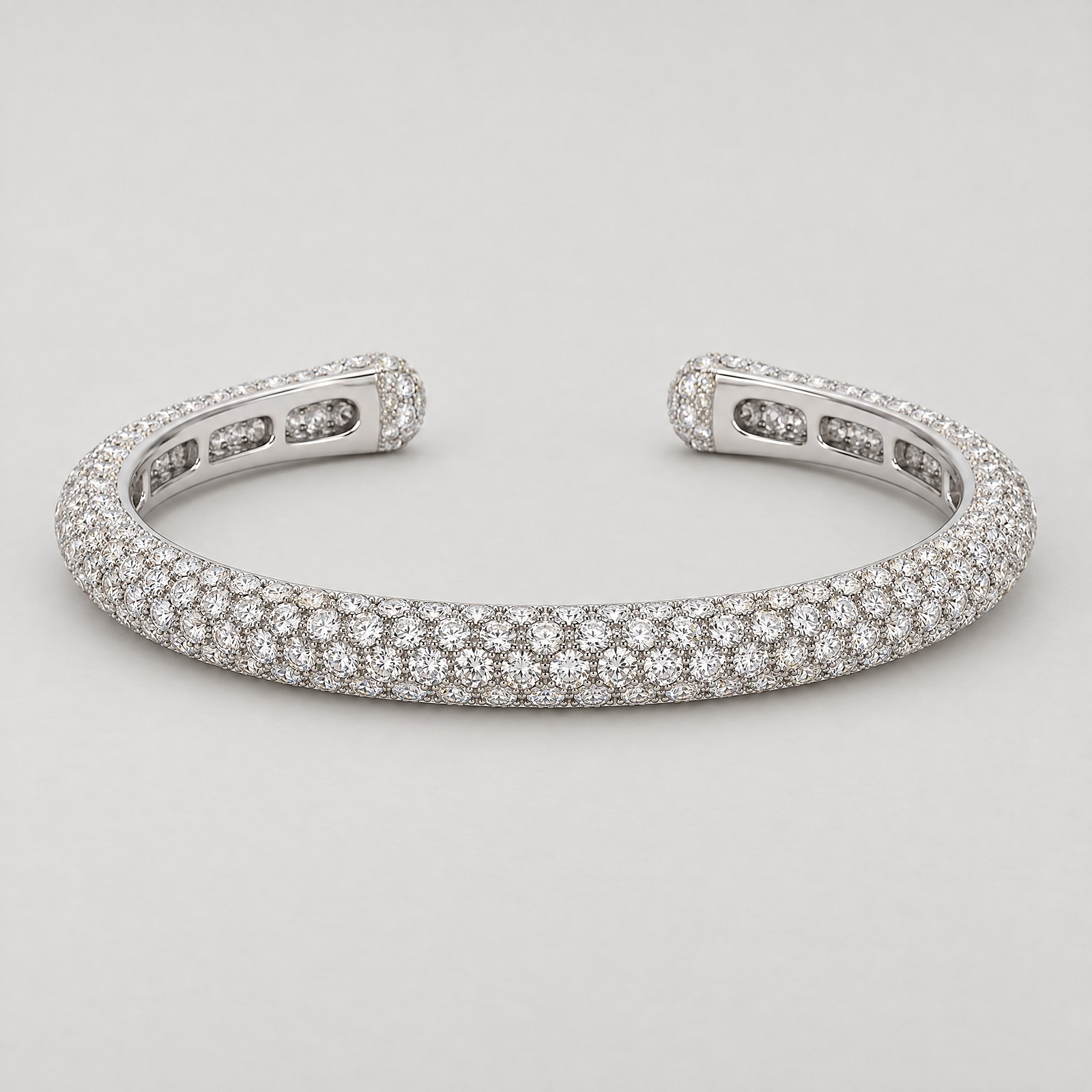Diamond Cuff Bracelet in white gold