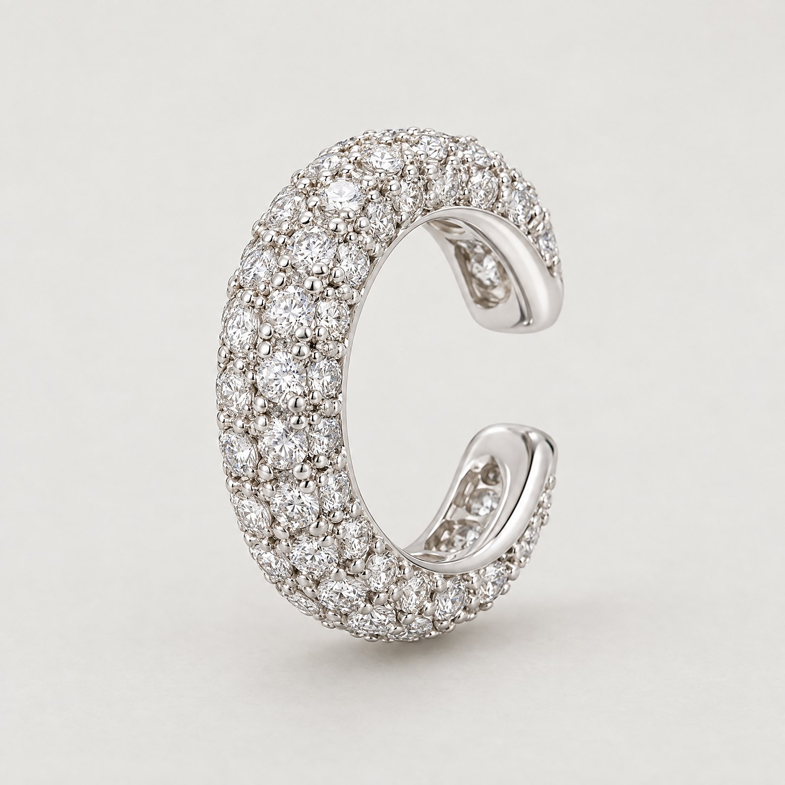 Pavé Ear Cuff in white gold