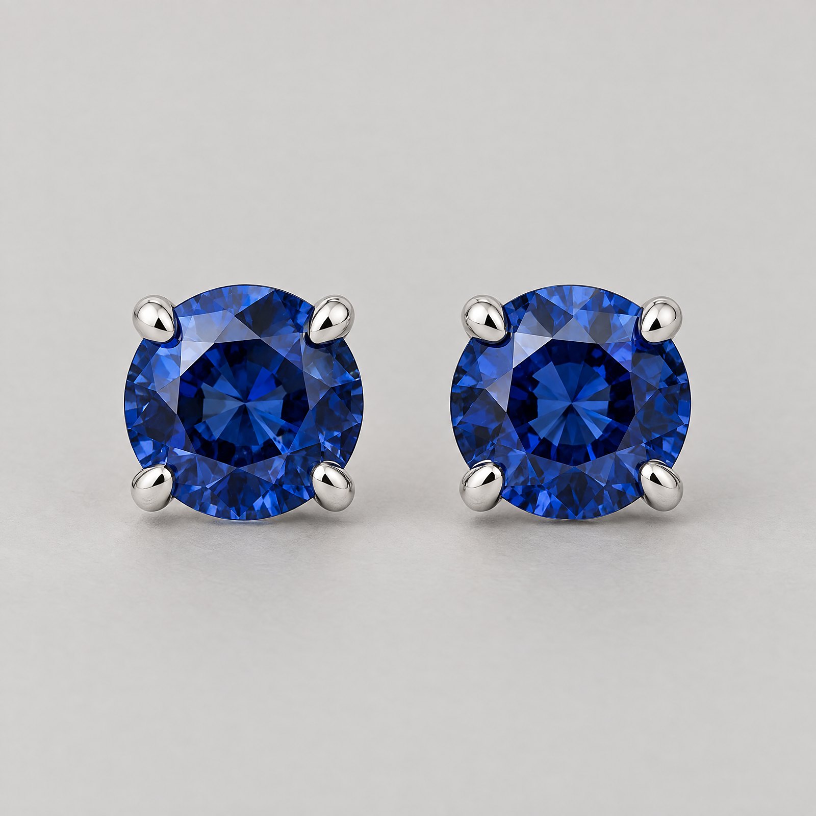 Sapphire Studs in white gold