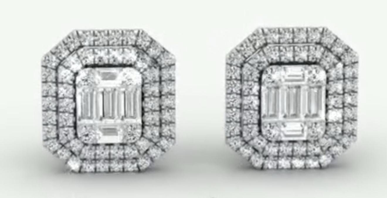 Square Halo Studs close-up view