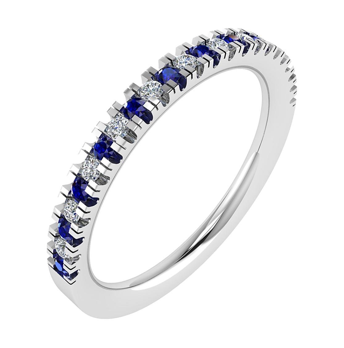 Blue Sapphire Eternity Band